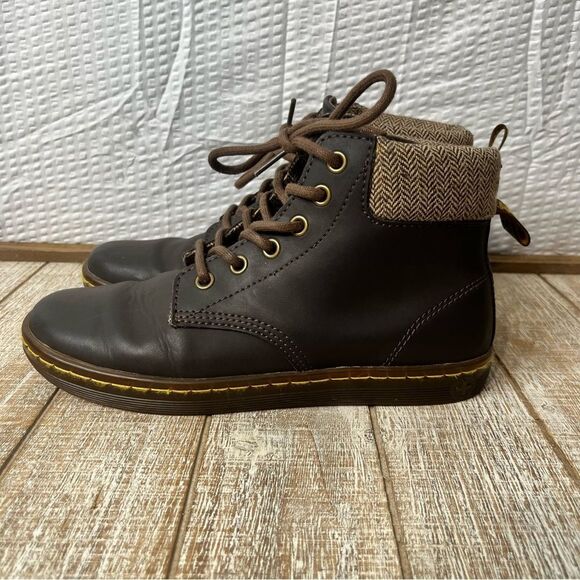 Dr Martens Maelly Air Wair Leather Padded Lace Up Boots Size 6 - Picture 1 of 11
